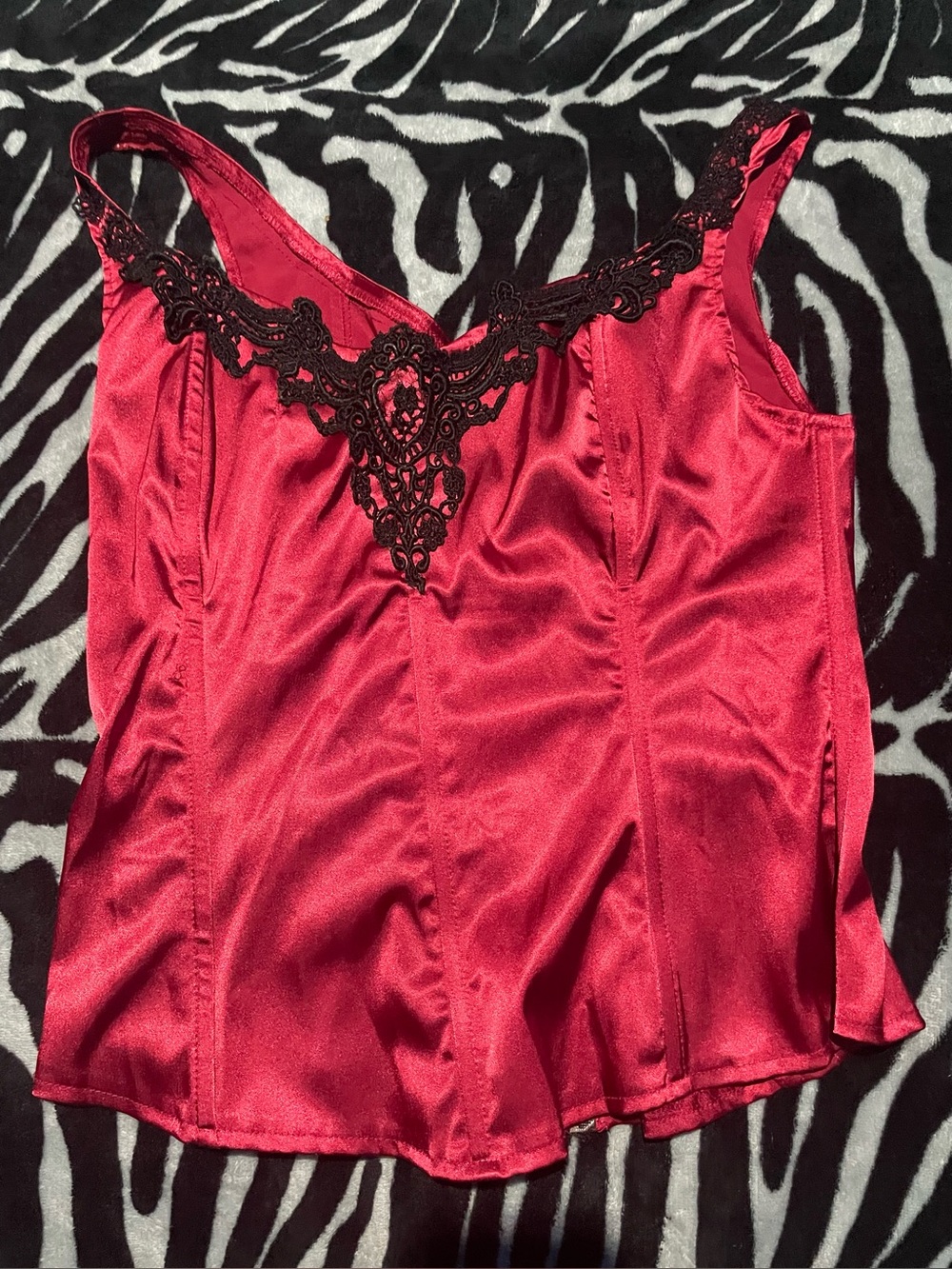 Morbid Threads Red Corset Size Large